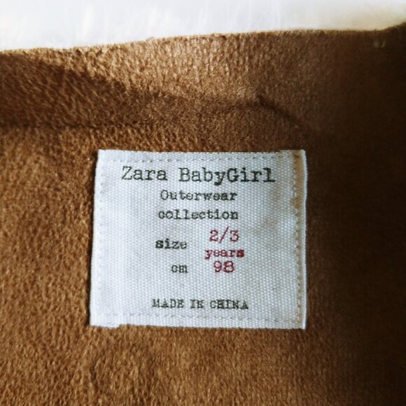 Zara Baby Girl Faux Fur Vest Size 2-3T - Picture 4 of 9